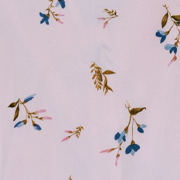 Vtg Peplum Ruffle Top 14 Large Powder Pink Floral Fairy Coquette Soft Grunge Y2K - Picture 2 of 14